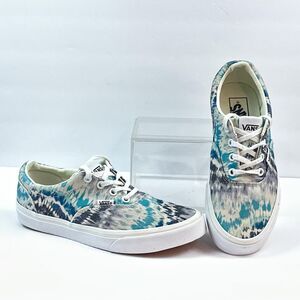 Vans Shoes Womens 7.5 Canvas Sneakers Tie Dye Ikat Low Top Casual Skate Blues